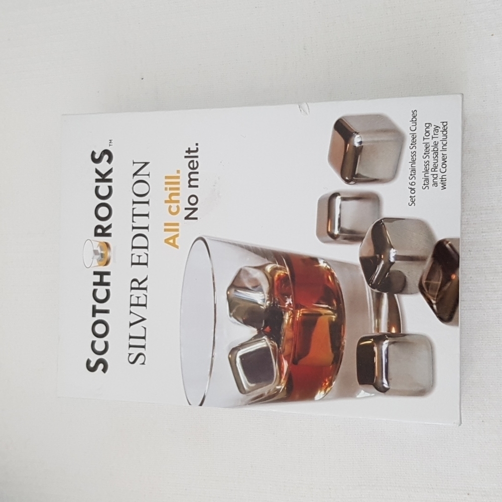 Scotch Rocks Silver Edition stainless steel cubes